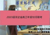 2023届河北省高三年级10月联考(23-82C)数学答案