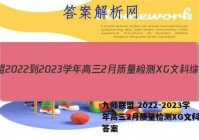 九师联盟 2022-2023学年高三2月质量检测XG文科综合答案