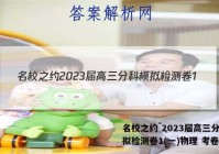 名校之约 2023届高三分科模拟检测卷1(一)物理 考卷答案