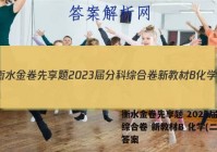 衡水金卷先享题 2023届分科综合卷 新教材B 化学(二)2答案
