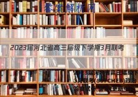 2023届河北省高三届级下学期3月联考(807CHEB)政治答案试卷 答案(更新中)