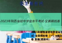 2023年陕西省初中学业水平考试·全真模拟卷（一）B版化学试卷 答案(更新中)
