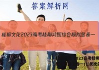 桂柳文化 2023高考桂柳鸿图综合模拟金卷一(1)历史答案
