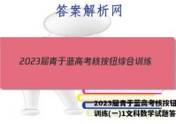 2023届青于蓝高考核按钮综合训练(一)1文科数学试题答案