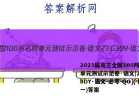 2023届高三全国100所名校单元测试示范卷·语文[23·G3DY·语文-必考-QG](十一)答案