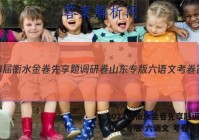 2023届衡水金卷先享题调研卷 山东专版 六语文 考卷答案