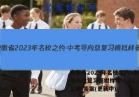 安徽省2023年名校之约·中考导向总复习模拟样卷（三）l物理试卷 答案(更新中)