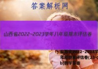 山西省2022~2023学年八年级期末评估卷(23-CZ13b)数学答案