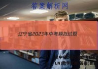 辽宁省2023年中考模拟试题(LN)数学试卷 答案(更新中)