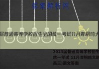 2023届普通高等学校招生全国统一考试 11月青桐鸣大联考(高三)语文答案