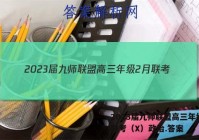 2023届九师联盟高三年级2月联考（X）政治.答案