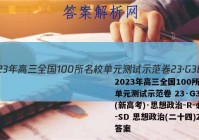 2023年高三全国100所名校单元测试示范卷 23·G3DY(新高考)·思想政治-R-必考-SD 思想政治(二十四)24答案