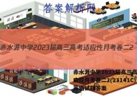 赤水源中学2023届高三高考适应性月考卷二2(23141C)英语试题答案