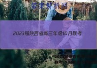 2023届陕西省高三年级10月联考(×加黑点)化学试题答案