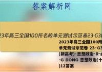 2023年高三全国100所名校单元测试示范卷 23·G3DY(新高考)·思想政治-R-必考-G DONG 思想政治(十二)12答案