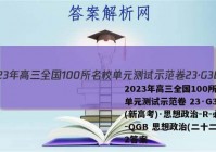 2023年高三全国100所名校单元测试示范卷 23·G3DY(新高考)·思想政治-R-必考-QGB 思想政治(二十二)22答案