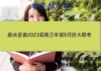 衡水金卷 2023届高三年级9月份大联考(新高考)英语答案