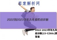 2022-2023学年九年级阶段诊断(23-CZ68c)数学答案