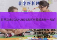 驻马店市2022~2023高三年级期末统一考试(23-216C)历史试卷答案