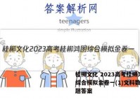 桂柳文化 2023高考桂柳鸿图综合模拟金卷一(1)文科数学试题答案