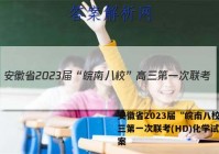安徽省2023届“皖南八校”高三第一次联考(HD)化学试题答案