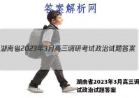 湖南省2023年3月高三调研考试政治试题答案