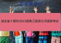 湖北省十堰市2023届高三届级元月调研考试(23-174C)政治试题答案