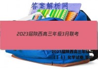 2023届陕西高三年级3月联考（⬆️）化学试卷 答案(更新中)