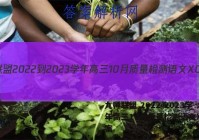 九师联盟 2022-2023学年高三10月质量检测语文XG答案