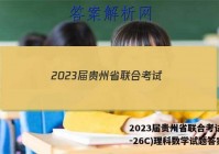 2023届贵州省联合考试(23-26C)理科数学试题答案