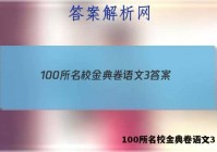 100所名校金典卷语文3 答案