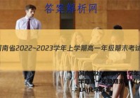 河南省2022~2023学年上学期高一年级期末考试(23361A)化学答案
