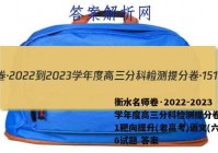 衡水名师卷·2022-2023学年度高三分科检测提分卷·151靶向提升(老高考)语文(六)6试题 答案