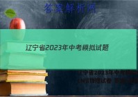 辽宁省2023年中考模拟试题(LN)l物理试卷 答案(更新中)