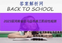 2023届河南省驻马店市高三阶段性检测(23-105C)理科数学答案