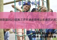 百师联盟 2023届高三开年摸底联考 山东卷历史答案