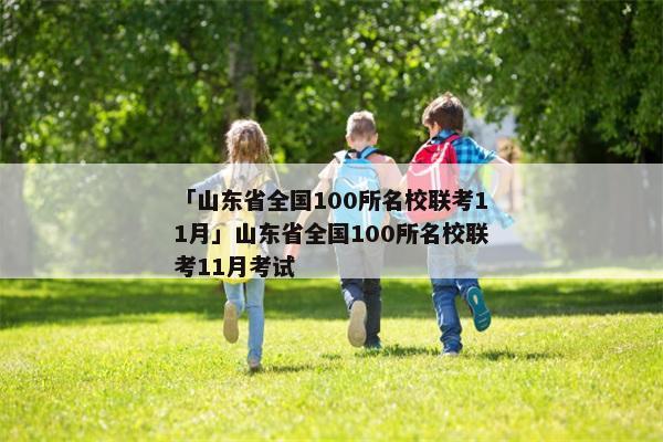 「山东省全国100所名校联考11月」山东省全国100所名校联考11月考试