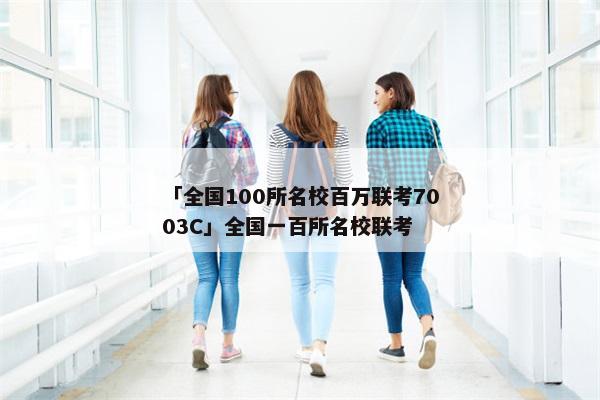 「全国100所名校百万联考7003C」全国一百所名校联考
