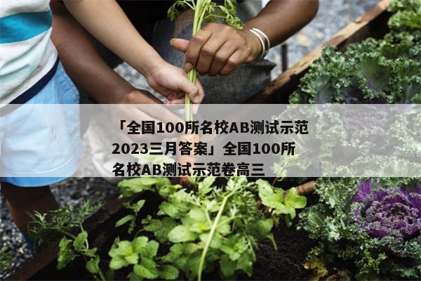 「全国100所名校AB测试示范2023三月答案」全国100所名校AB测试示范卷高三