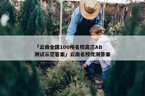 「云南全国100所名校高三AB测试示范答案」云南名校优测答案