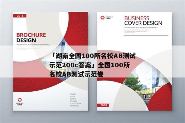 「湖南全国100所名校AB测试示范200c答案」全国100所名校AB测试示范卷
