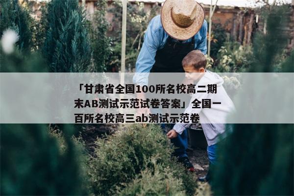 「甘肃省全国100所名校高二期末AB测试示范试卷答案」全国一百所名校高三ab测试示范卷